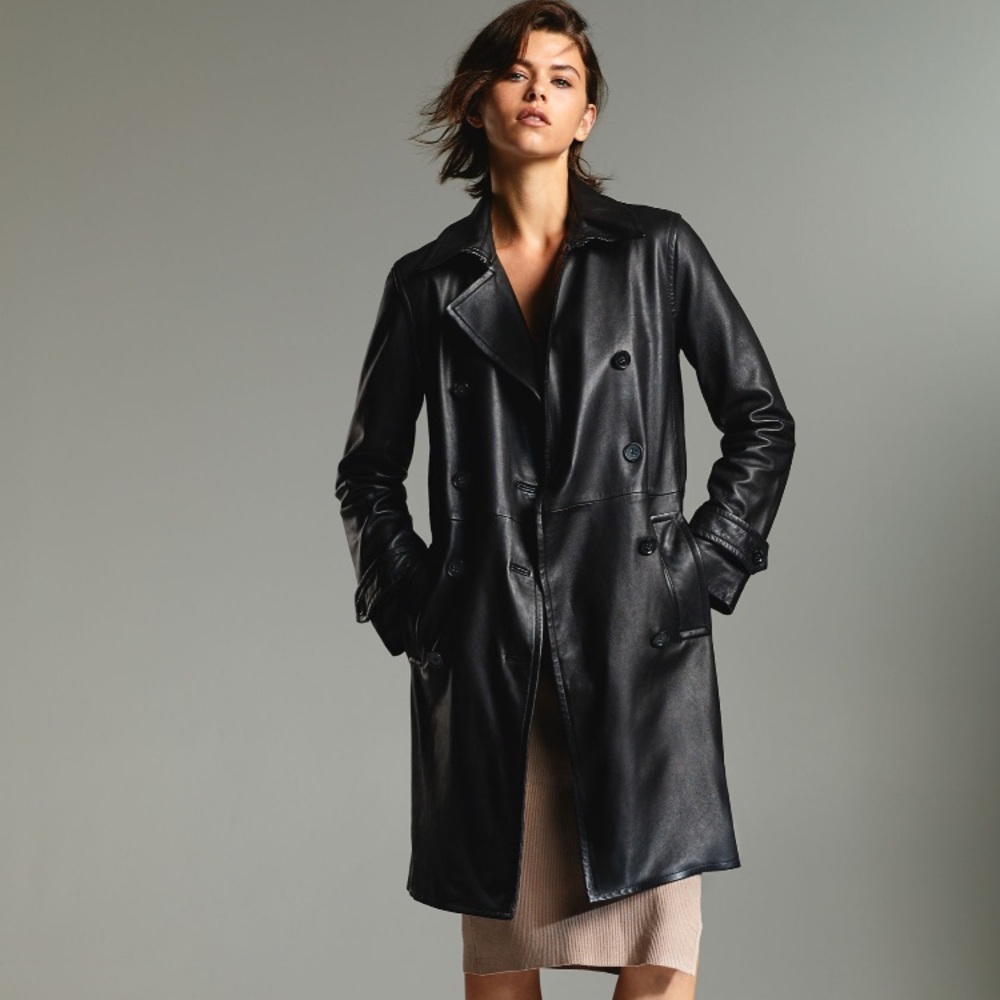 Aritzia Floyd leather Trench, XS